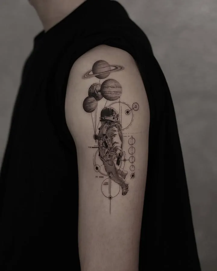 33 Astronaut Tattoos That Are Out of This World